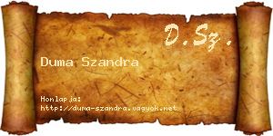 Duma Szandra névjegykártya
